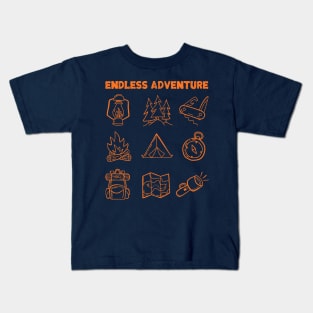 Adventure Camping Items Kids T-Shirt